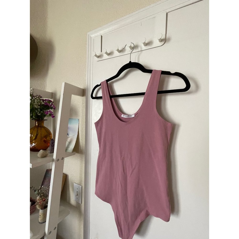 groceries apparel sustainable / eco conscious mauve / dusty rose / pink bodysuit - Picture 4 of 5